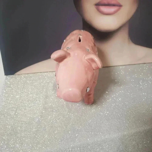 Pink Rhinestone Piggy Bank - Picture 4 of 4